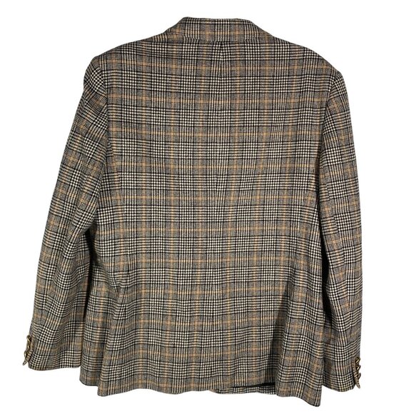 Pendleton wool blazer houndstooth neutral plaid women’s 14 preppy classic luxury - Picture 3 of 12